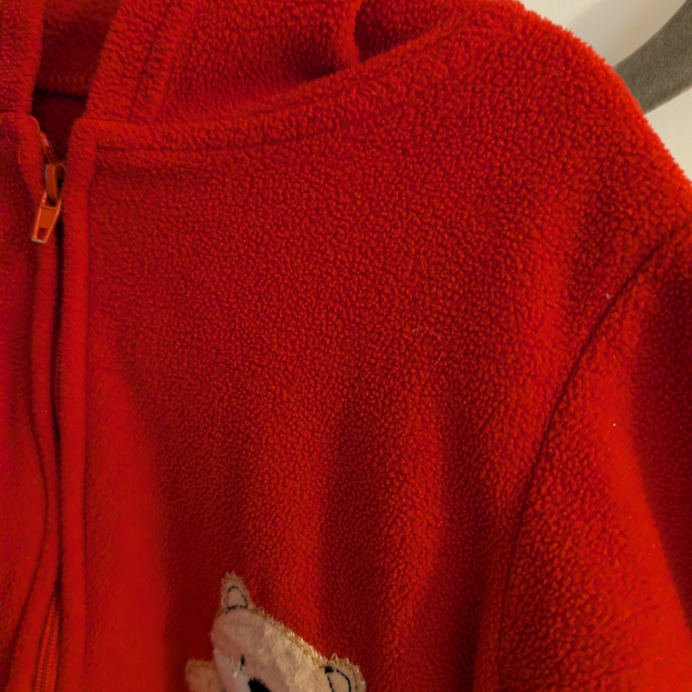 Vintage Red Fleece Set With‎ Soccer Embroidery - Picture 4 of 7